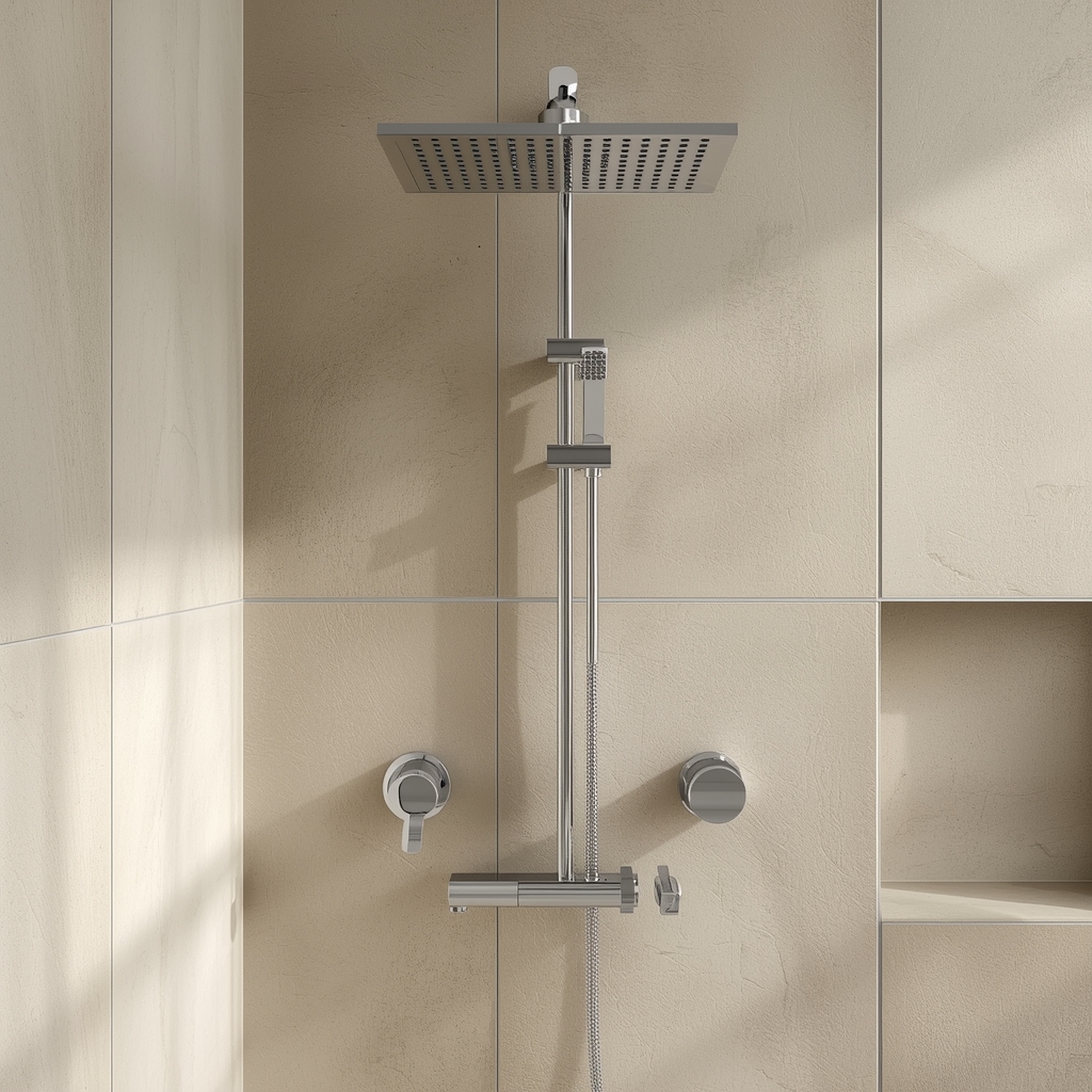 lucid-origin_A_modern_minimalist_shower_system_mounted_on_a_light_beige_stone_bathroom_wall_f-0